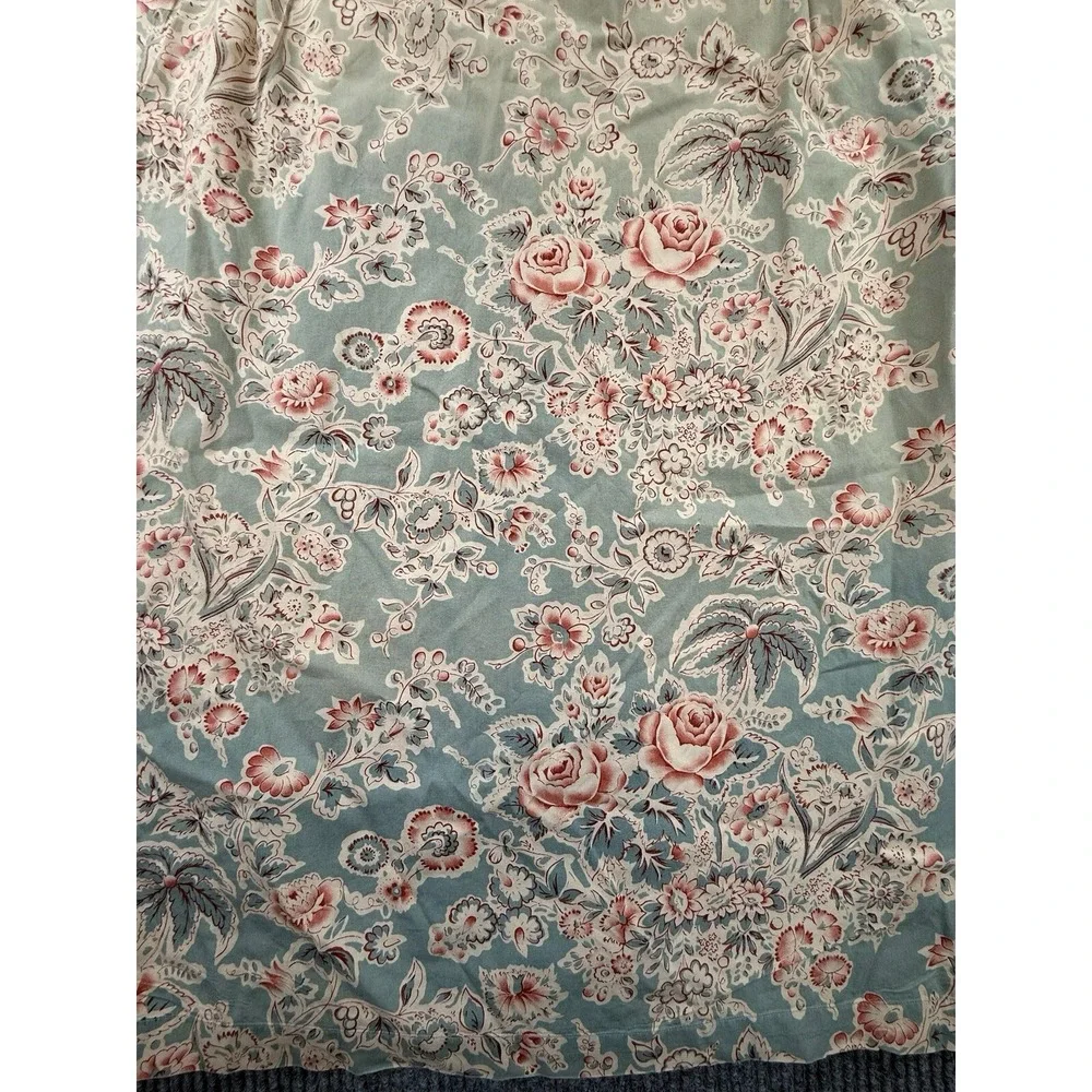 Polo Ralph Lauren Shirt Mens Medium Blue Floral Roses Short Sleeve Button Up VTG